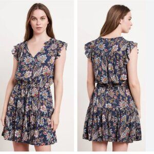 VELVET Paloma Tie Waist Mini Dress - Velvet by Graham & Spencer- Floral - Small
